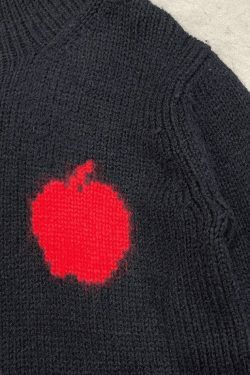 Coquette Aesthetic Men's Skeleton Jacquard Turtleneck Sweater