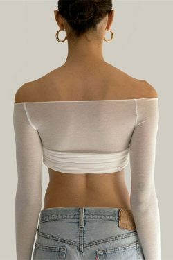 Coquette Aesthetic Mesh Crop Top - Y2K Fashion Women's Clothing for Grunge and Pastel Goth Style