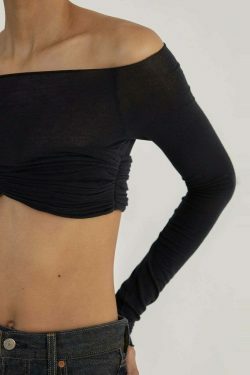 Coquette Aesthetic Mesh Crop Top - Y2K Fashion Women's Clothing for Grunge and Pastel Goth Style