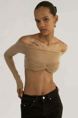 Coquette Aesthetic Mesh Crop Top - Y2K Fashion Women's Clothing for Grunge and Pastel Goth Style