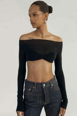 Coquette Aesthetic Mesh Crop Top - Y2K Fashion Women's Clothing for Grunge and Pastel Goth Style