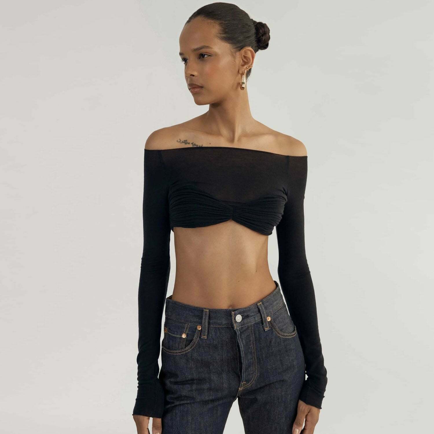 Coquette Aesthetic Mesh Crop Top - Y2K Fashion Women's Clothing for Grunge and Pastel Goth Style