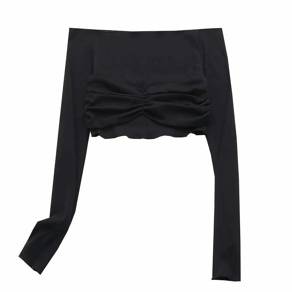 Coquette Aesthetic Mesh Crop Top - Y2K Fashion Women's Clothing for Grunge and Pastel Goth Style