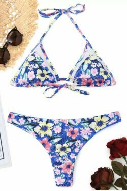 Coquette Aesthetic Mesh Floral Bralette Bikini - Y2K Fashion Cute Tops & Pastel Goth Style