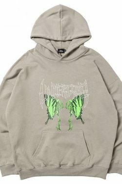 Coquette Aesthetic Metal Print Hoodie - Y2K Fashion Grunge Style Cute Tops Pastel Goth