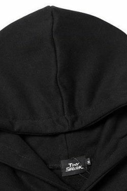 Coquette Aesthetic Metal Print Hoodie - Y2K Fashion Grunge Style Cute Tops Pastel Goth