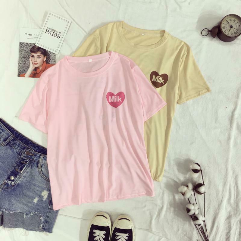 Coquette Aesthetic Milk Box Graphic Tee - Y2K Fashion Women's Clothing Coquette Aesthetic Milk Box Graphic Tee - Y2K Fashion Women's Clothing