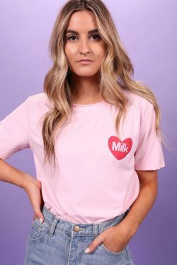 Coquette Aesthetic Milk Box Graphic Tee - Y2K Fashion Women's Clothing