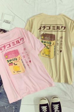 Coquette Aesthetic Milk Box Graphic Tee - Y2K Fashion Women's Clothing