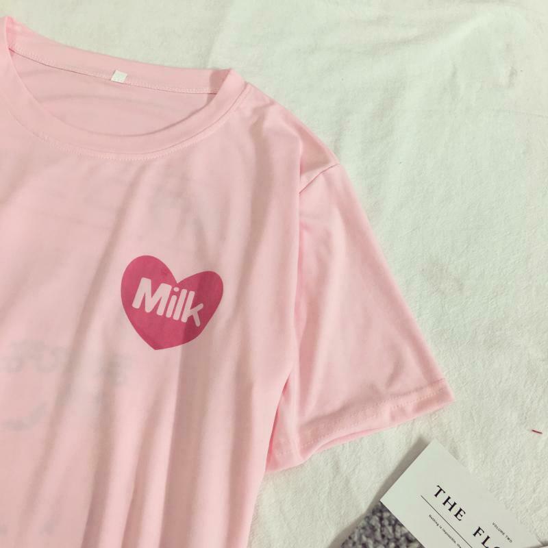 Coquette Aesthetic Milk Box Graphic Tee - Y2K Fashion Women's Clothing Coquette Aesthetic Milk Box Graphic Tee - Y2K Fashion Women's Clothing