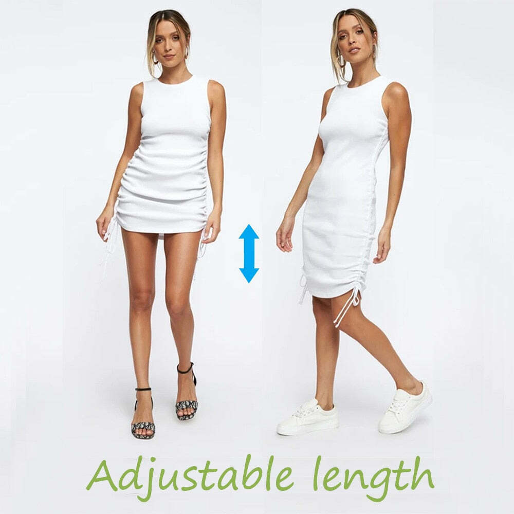 Coquette Aesthetic Mini Dress with Adjustable Fit - Y2K Fashion Inspired Styling Coquette Aesthetic Mini Dress with Adjustable Fit - Y2K Fashion Inspired Styling