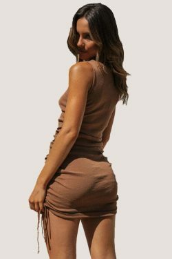 Coquette Aesthetic Mini Dress with Adjustable Fit - Y2K Fashion Inspired Styling