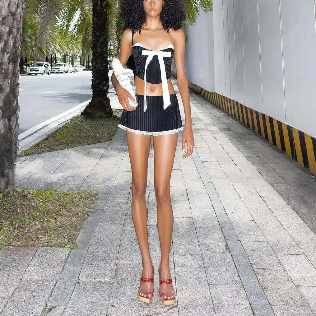 Coquette Aesthetic Mini Magic Bow Chic Tank Top Set Coquette Aesthetic Mini Magic Bow Chic Tank Top Set