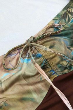 Coquette Aesthetic Mocha Mesh Top: Y2K Fashion, Grunge Style, Cute Tops & Aesthetic Pictures