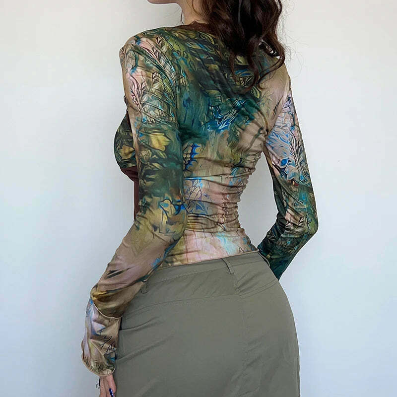 Coquette Aesthetic Mocha Mesh Top: Y2K Fashion, Grunge Style, Cute Tops & Aesthetic Pictures Coquette Aesthetic Mocha Mesh Top: Y2K Fashion, Grunge Style, Cute Tops & Aesthetic Pictures