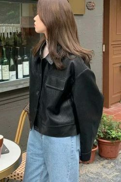 Coquette Aesthetic Mod Mingle Long Sleeves Jacket - Y2K Fashion Grunge Style Cute Tops Cargo Skirt