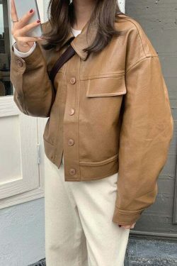 Coquette Aesthetic Mod Mingle Long Sleeves Jacket - Y2K Fashion Grunge Style Cute Tops Cargo Skirt