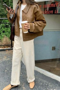 Coquette Aesthetic Mod Mingle Long Sleeves Jacket - Y2K Fashion Grunge Style Cute Tops Cargo Skirt