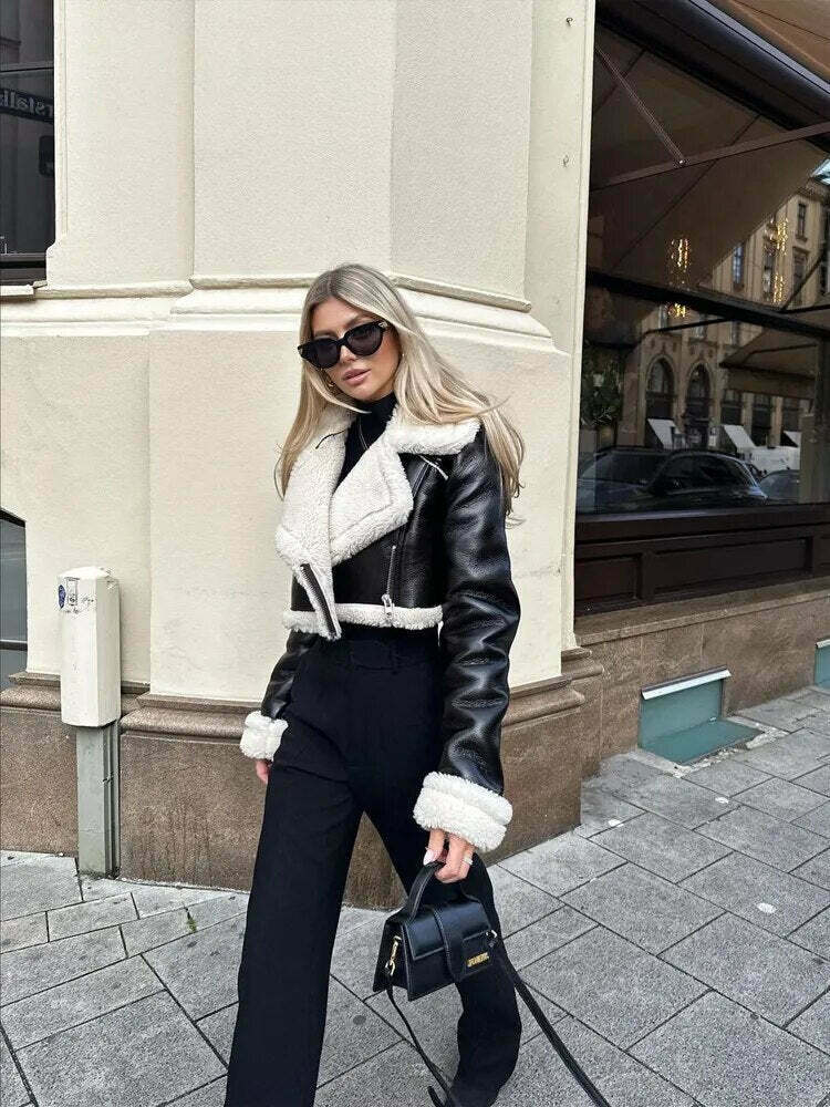 Coquette Aesthetic Nordic Nest Fleece Jacket - Y2K Fashion Grunge Style Cute Tops & Cargo Skirt Coquette Aesthetic Nordic Nest Fleece Jacket - Y2K Fashion Grunge Style Cute Tops & Cargo Skirt