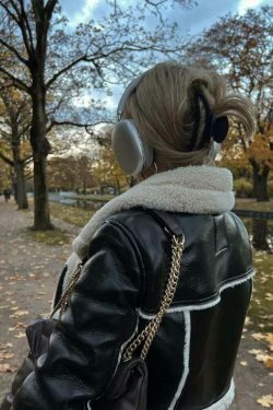 Coquette Aesthetic Nordic Nest Fleece Jacket - Y2K Fashion Grunge Style Cute Tops & Cargo Skirt