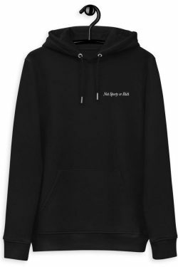 Coquette Aesthetic: Not Sporty or Rich Embroidered Hoodie - Y2K Fashion Statement'