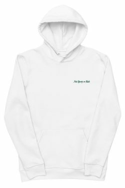 Coquette Aesthetic: Not Sporty or Rich Embroidered Hoodie - Y2K Fashion Statement'