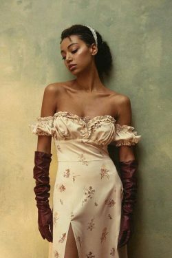 Coquette Aesthetic Off-Shoulder Dress: Y2K Fashion with Rural Radiance Charm