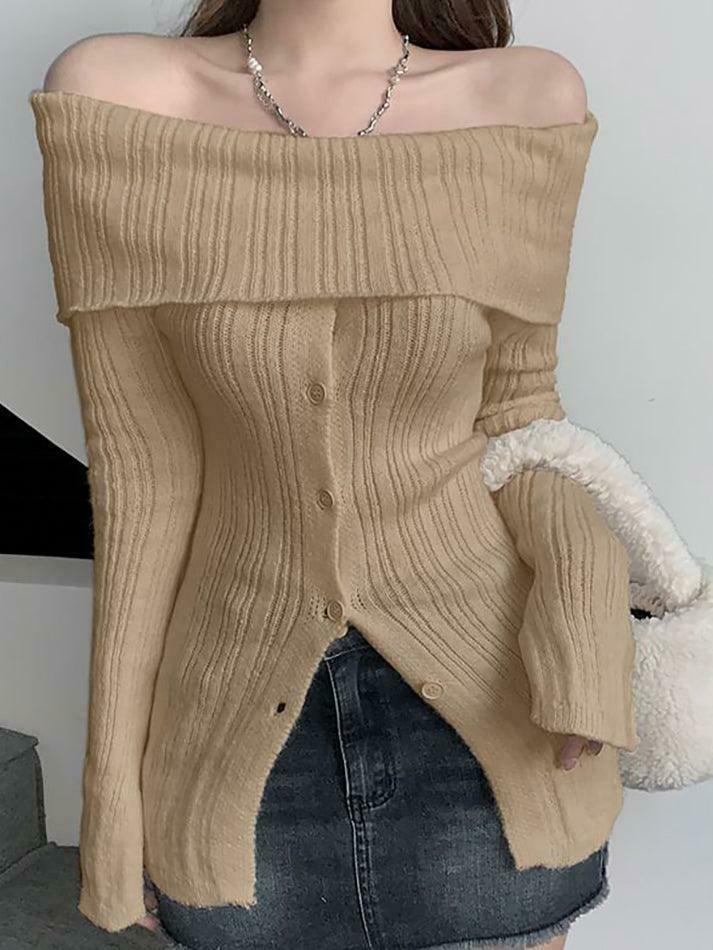 Coquette Aesthetic Off-Shoulder Sweater - Y2K Fashion Grunge Style Cute Tops & Cargo Skirt Coquette Aesthetic Off-Shoulder Sweater - Y2K Fashion Grunge Style Cute Tops & Cargo Skirt