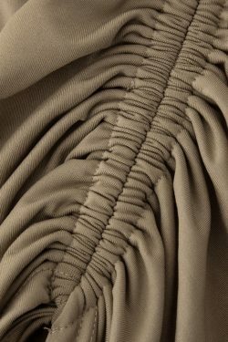 Coquette Aesthetic One-Shoulder Ruched Maxi Dress for Y2K Fashion Enthusiasts