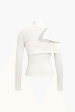 Coquette Aesthetic One Shoulder Top with Mock Neck - Y2K Fashion Statement