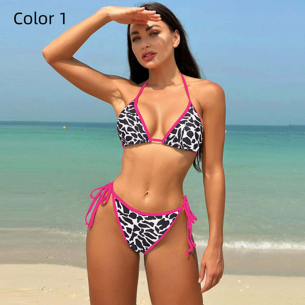 Coquette Aesthetic Open-Back Bikini: Y2K Fashion for Women Coquette Aesthetic Open-Back Bikini: Y2K Fashion for Women