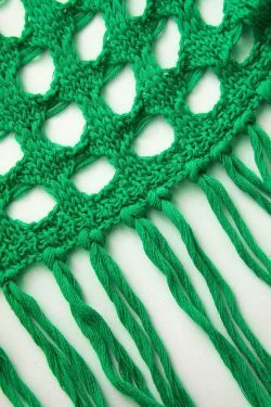 Coquette Aesthetic Openwork Knit Fringe Mini Skirt