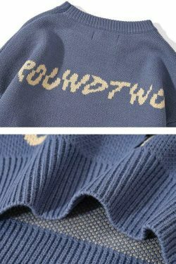 Coquette Aesthetic Oversized Butterfly Jacquard Sweater