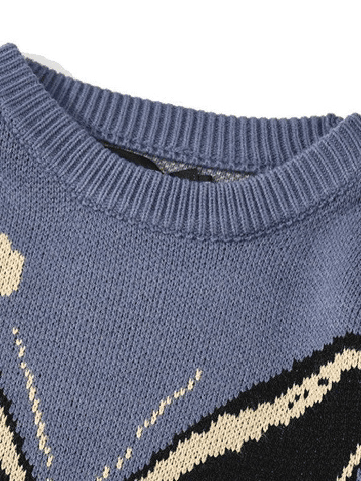 Coquette Aesthetic Oversized Butterfly Jacquard Sweater Coquette Aesthetic Oversized Butterfly Jacquard Sweater