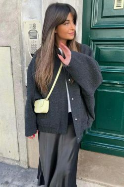 Coquette Aesthetic Oversized Coat for Women - Y2K Fashion Statement Piece with Sleek Design