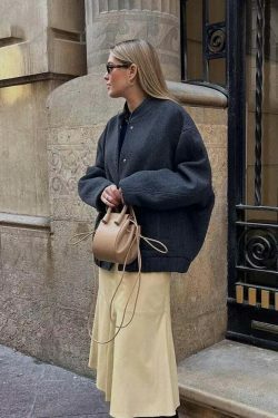 Coquette Aesthetic Oversized Coat for Women - Y2K Fashion Statement Piece with Sleek Design