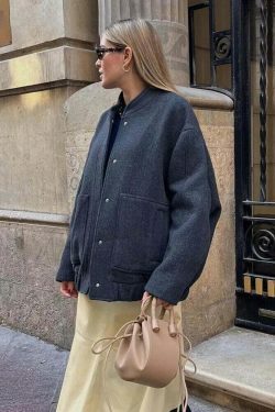 Coquette Aesthetic Oversized Coat for Women - Y2K Fashion Statement Piece with Sleek Design