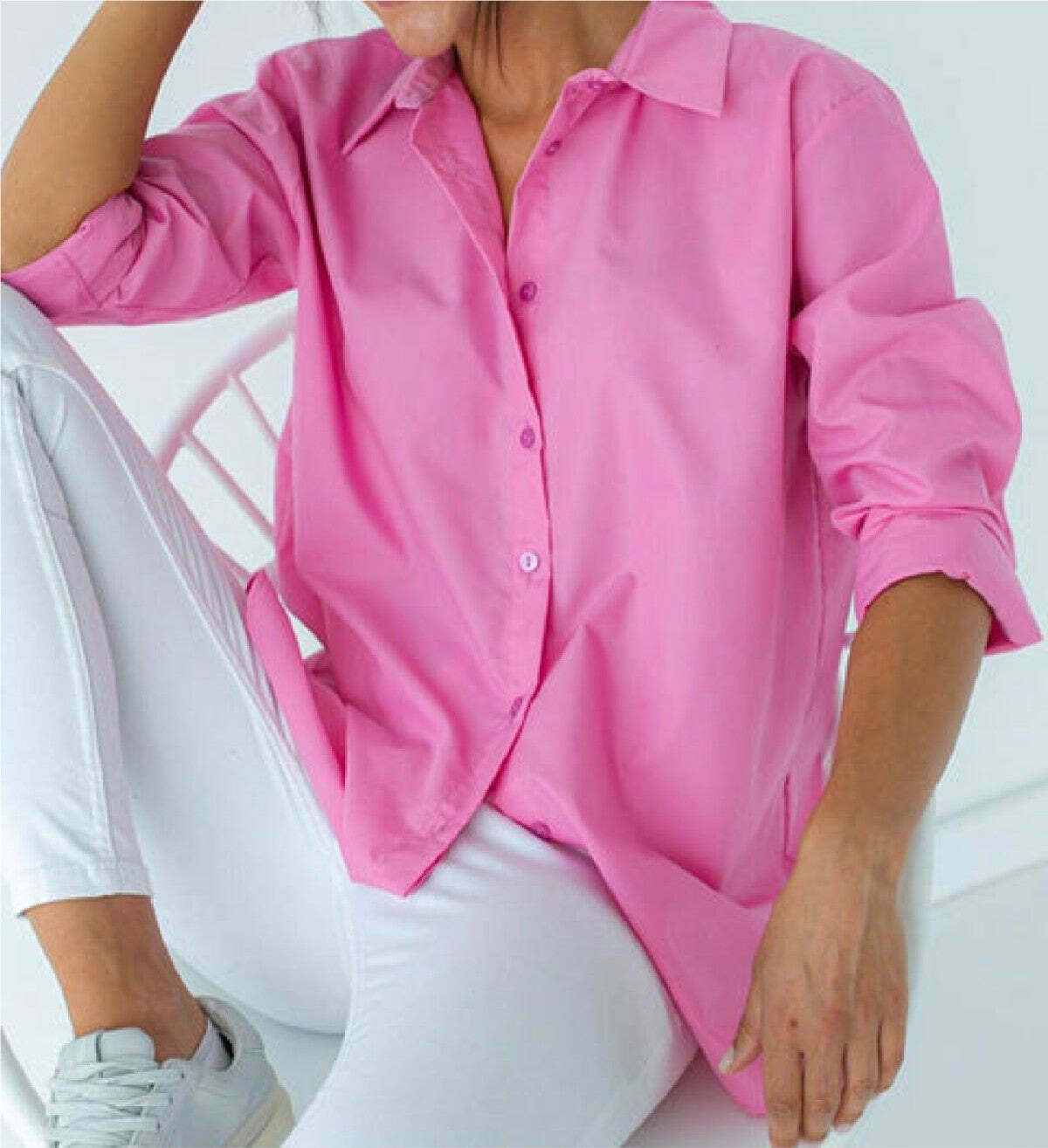 Coquette Aesthetic Oversized Cotton Blouse - Y2K Fashion Women's Clothing