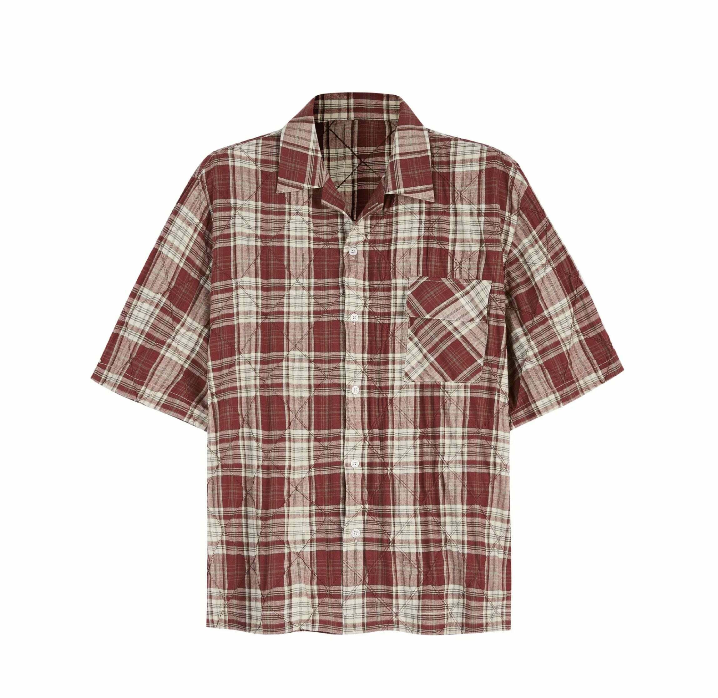 Coquette Aesthetic Oversized Plaid Shirt for Women - Y2K Fashion Statement Piece Coquette Aesthetic Oversized Plaid Shirt for Women - Y2K Fashion Statement Piece