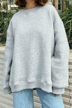 Coquette Aesthetic Oversized Sweatshirt - Y2K Fashion Grunge Style Cute Tops & Pastel Goth Outfits