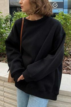 Coquette Aesthetic Oversized Sweatshirt - Y2K Fashion Grunge Style Cute Tops & Pastel Goth Outfits