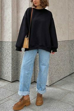 Coquette Aesthetic Oversized Sweatshirt - Y2K Fashion Grunge Style Cute Tops & Pastel Goth Outfits