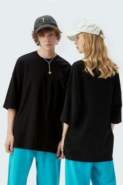 Coquette Aesthetic Oversized Tee: Y2K Fashion with Grunge & Pastel Goth Vibes