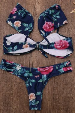 Coquette Aesthetic Padded Double-Strap Bikini Set - Y2K Fashion Swimwear