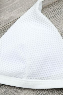 Coquette Aesthetic Padded Macrame Fishnet Bikini Set