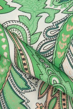 Coquette Aesthetic Paisley Print Tassel Hem Shorts