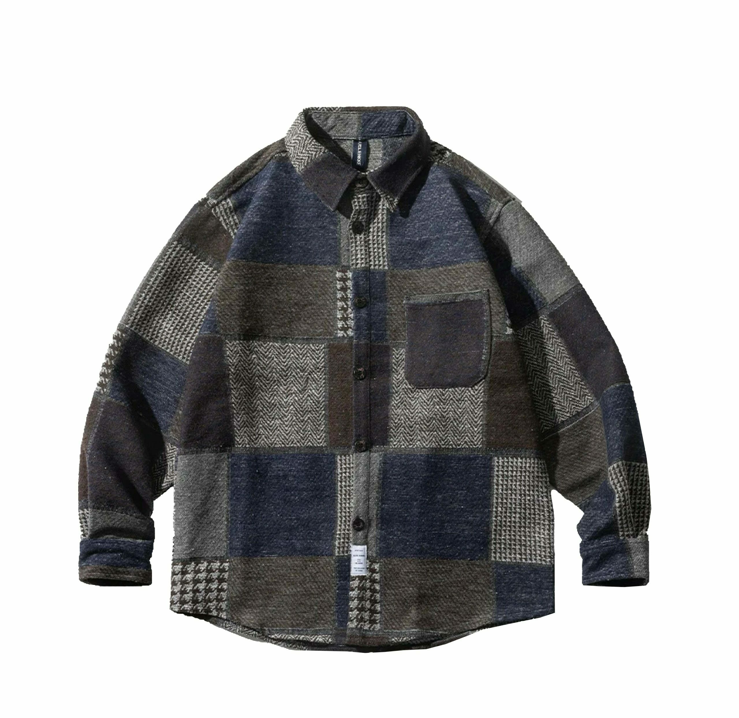 Coquette Aesthetic Patchwork Overshirt: Y2K Fashion with Grunge Style, Cute Tops, Pastel Goth Coquette Aesthetic Patchwork Overshirt: Y2K Fashion with Grunge Style, Cute Tops, Pastel Goth