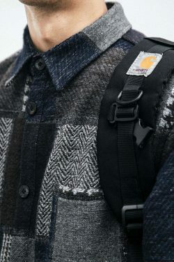 Coquette Aesthetic Patchwork Overshirt: Y2K Fashion with Grunge Style, Cute Tops, Pastel Goth