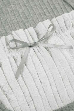 Coquette Aesthetic Patchwork Pleat Fungus Hoodie