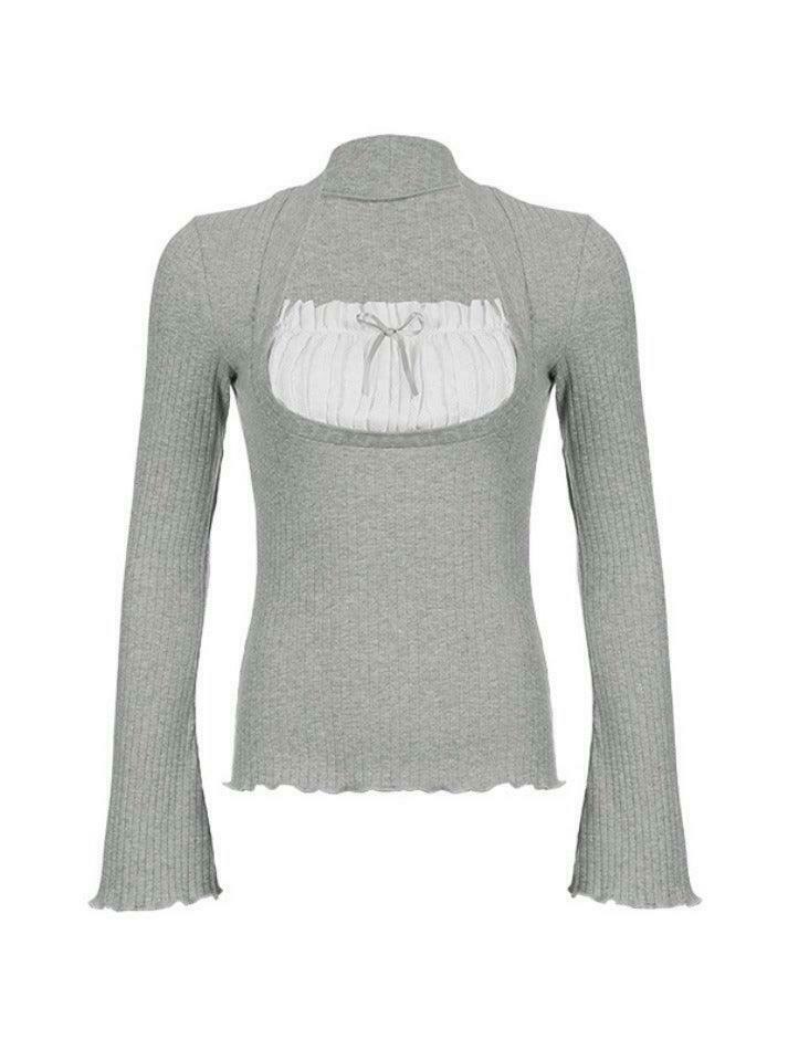 Coquette Aesthetic Patchwork Pleat Fungus Hoodie Coquette Aesthetic Patchwork Pleat Fungus Hoodie